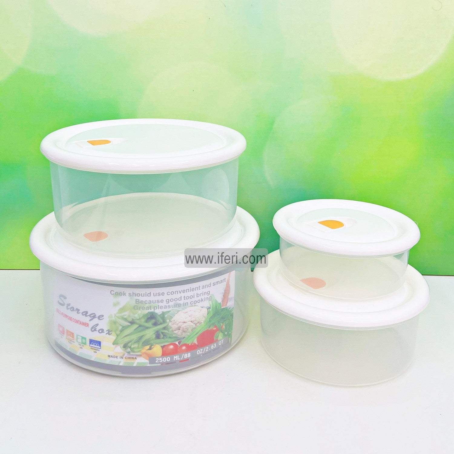 4 Pcs Oven Proof Plastic Food Container Set BCG3450