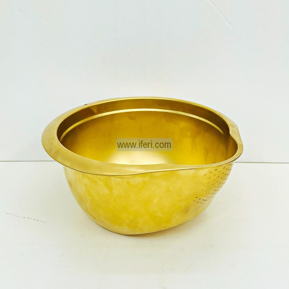 10.5 Inch Vegetable, Fruit Strainer Bowl, Washing Bowl, Stainless Steel Rinsing Bowl with Side Drainers EB21456