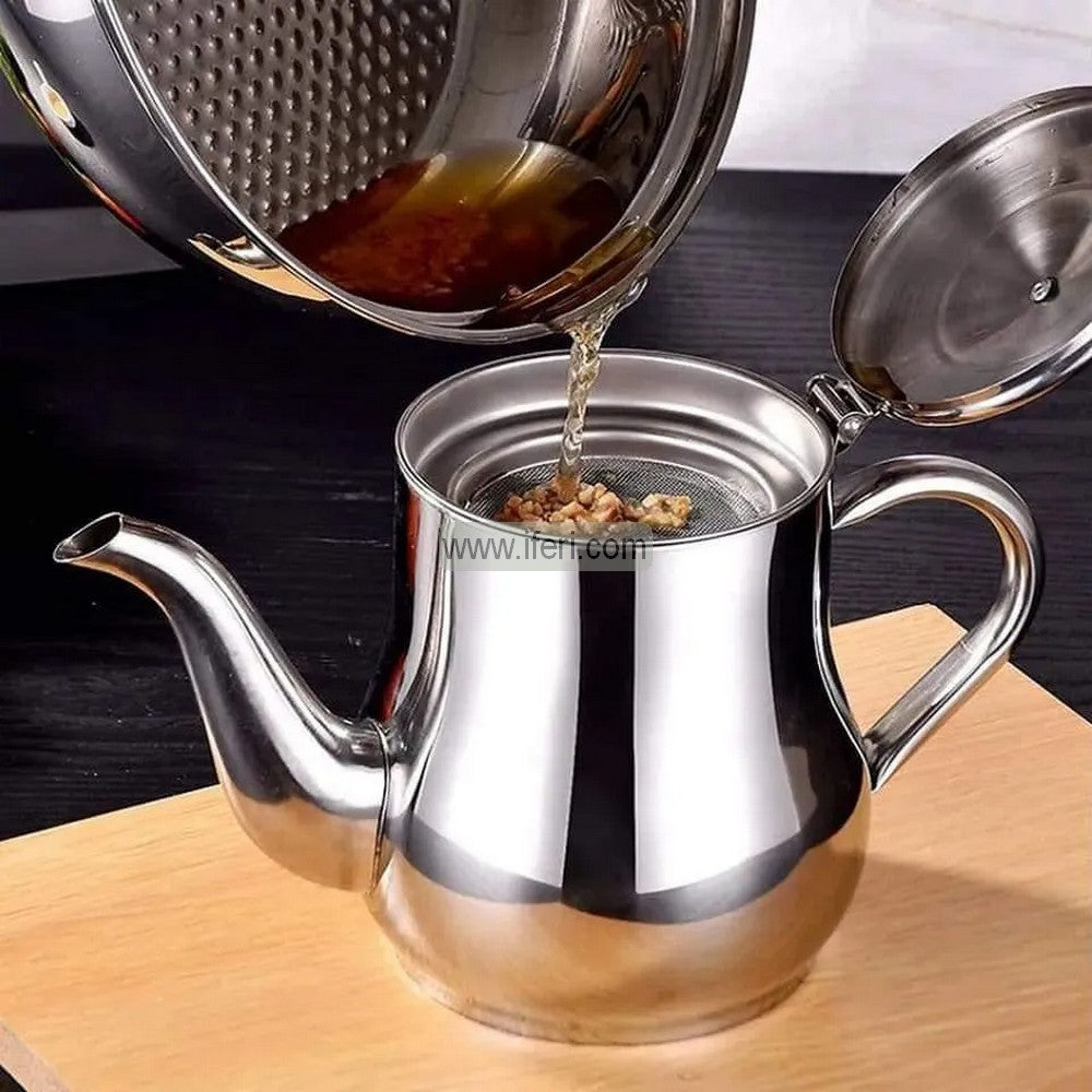 5.5 Inch Metal Oil Pot, Oil Keeping Jar, Oil Filter Pot with Strainer EB21457