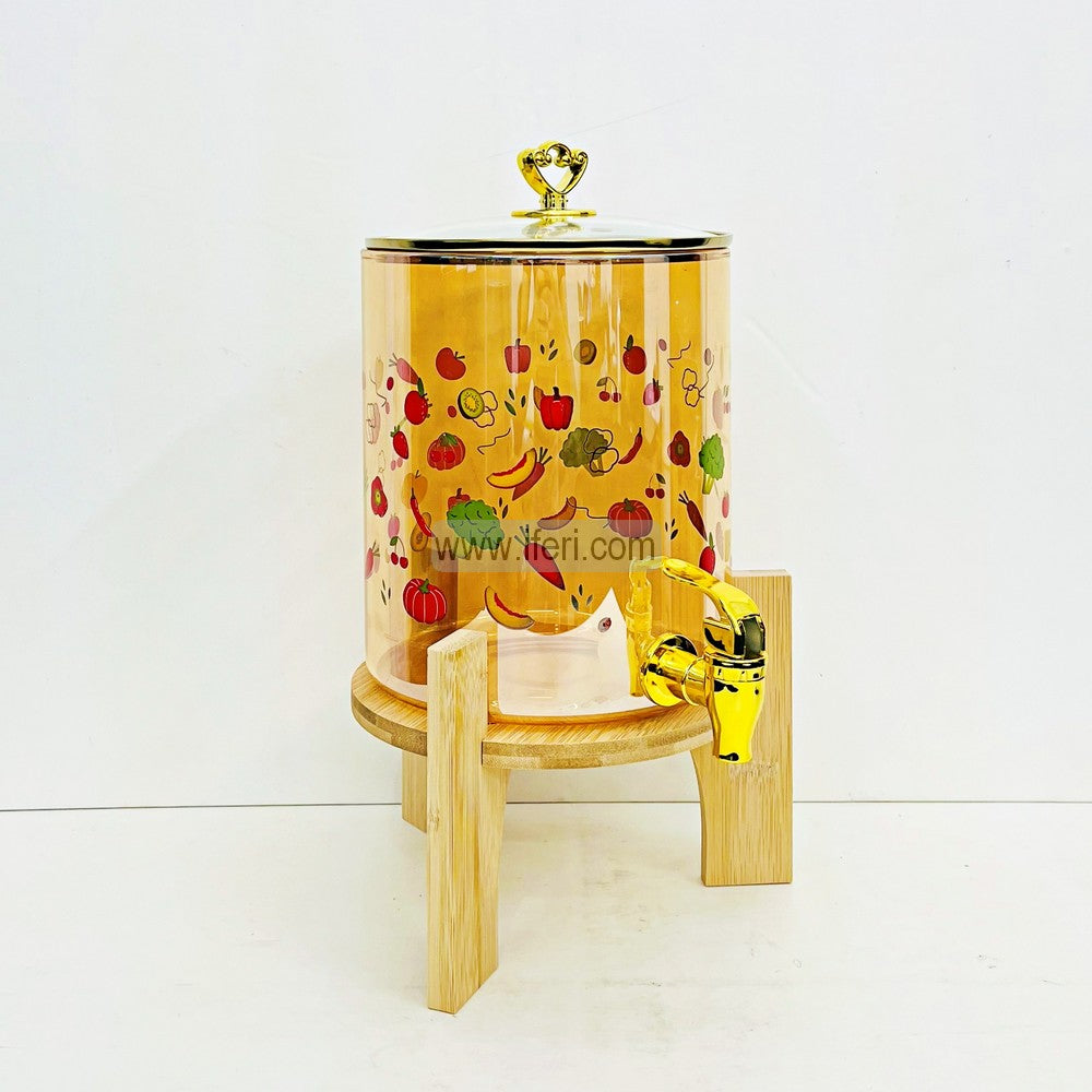 7.5 Inch Borosilicate Glass Juice Dispenser with Bamboo Stand RH0458