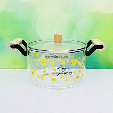 3.5 Heat Resistant Borosilicate Glass Cooking Pot RH0462