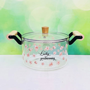 2.5 Liter Heat Resistant Borosilicate Glass Cooking Pot RH0379 (সেল)