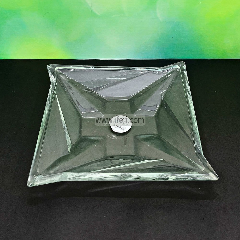 10.5 Inch Heavy Crystal Glass Fruit Serving Bowl, Plate, Dish RH0466