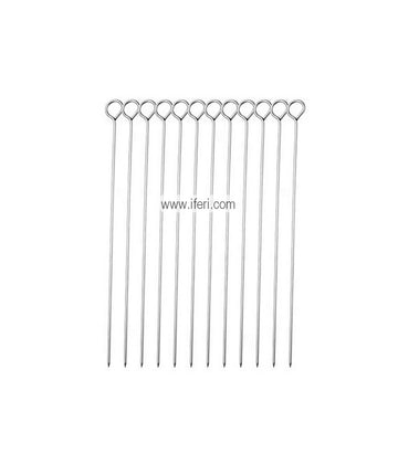 12 Pcs Stainless Steel BBQ Skewers Needle Kebab Stick HH47581