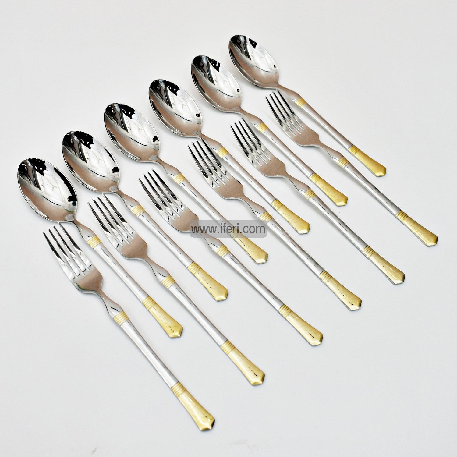 12 Pcs Stainless Steel Dinner Spoon & Fork Set TB1218