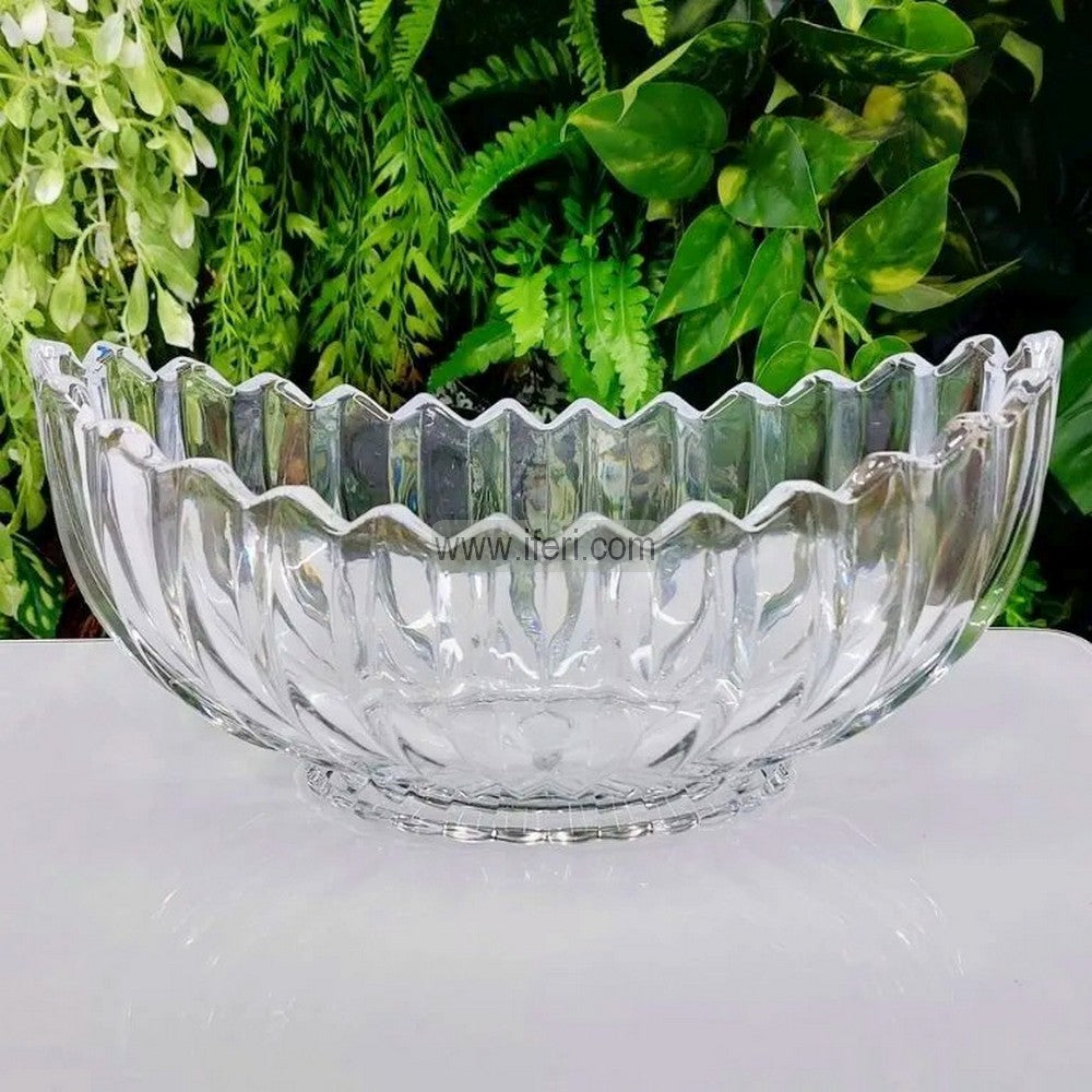 11 Inch Heavy Crystal Glass Fruit Serving Bowl, Dish RH0472