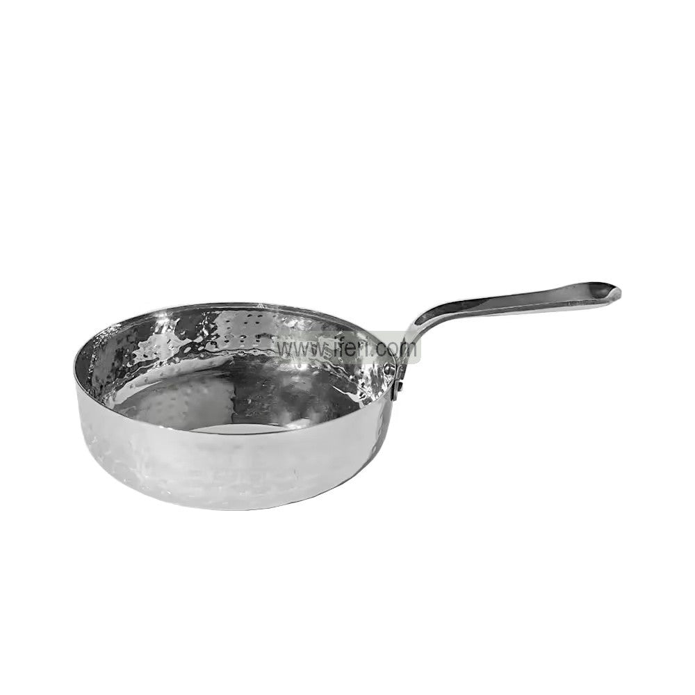 13cm Stainless Steel Hammered Tadka Pan, Egg Pan, Dabbu, Fry Pan UNQ0475
