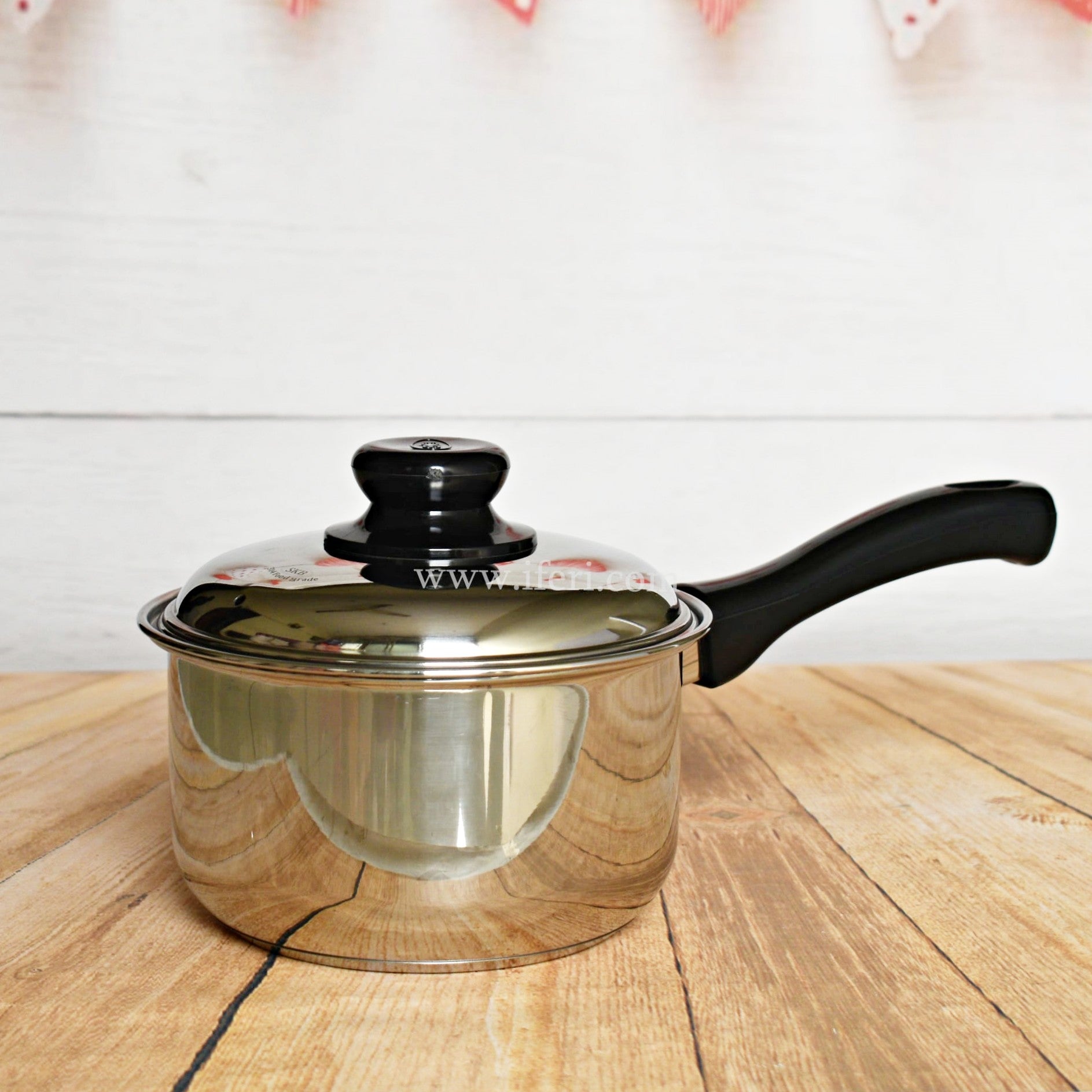 16cm SKB Stainless Steel Milk Pan / Saucepan with Lid SN0011