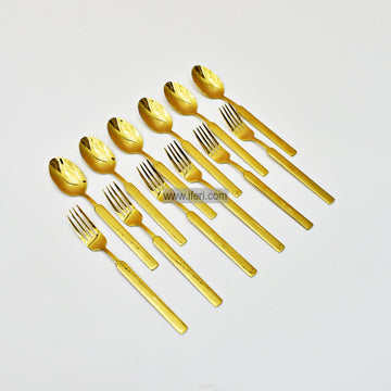 12 Pcs Stainless Steel Tea Spoon & Fork Set TB1219