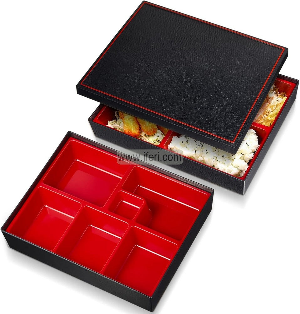 6 Compartment Japanese Bento Box, Lunch Box, Food Serving Box UNQ0485