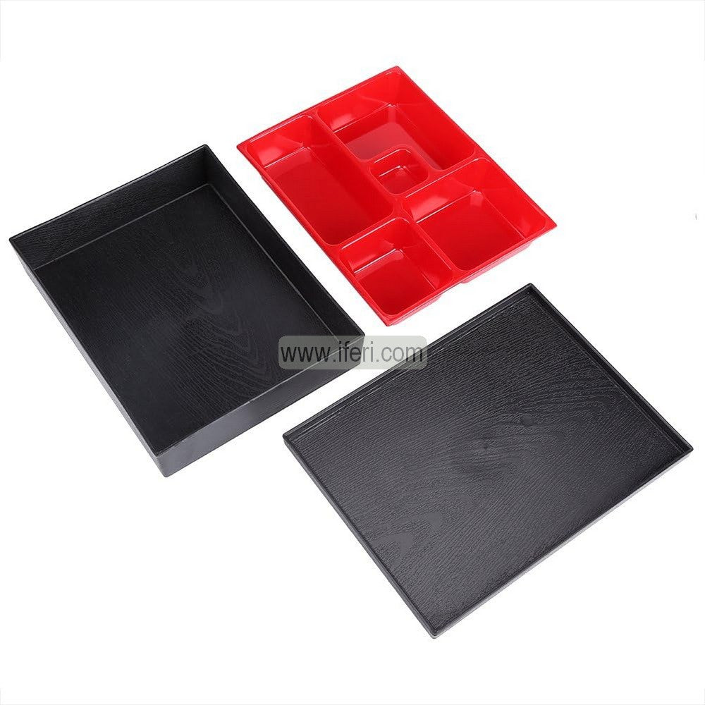 5 Compartment Japanese Bento Box, Lunch Box, Food Serving Box UNQ0486
