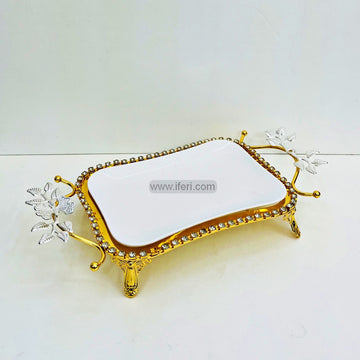 9.5 Inch Exclusive Metal &amp; Ceramic Serving Tray RY2884