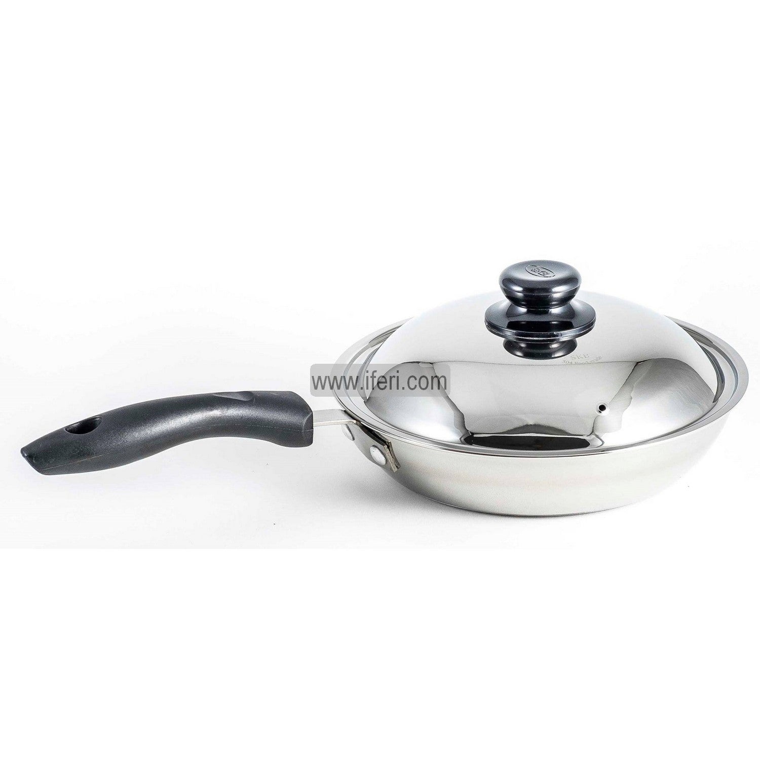 24cm SKB Stainless Steel Frying Pan with Lid SN0005
