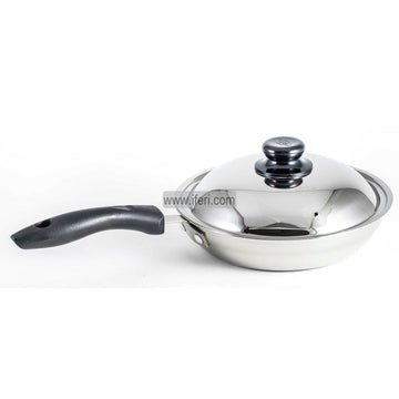 24cm SKB Stainless Steel Frying Pan with Lid SN0005