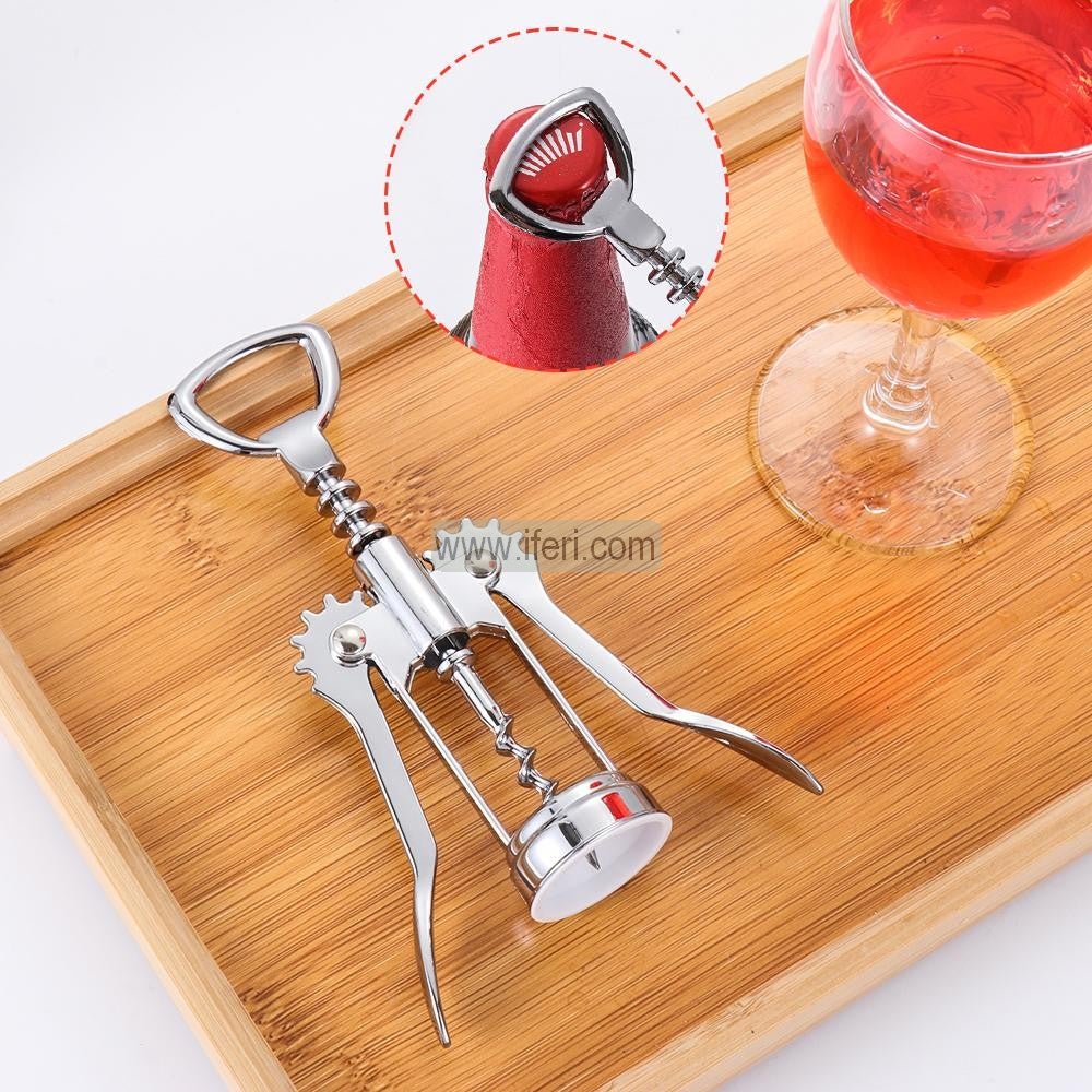 6 Inch Stainless Steel Can Opener, Bottle Opener with Corkscrew for Cork Opening UNQ0493