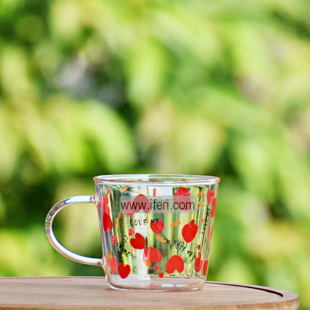 3.5 Inch Borosilicate Glass Tea Coffee Mug TG10409