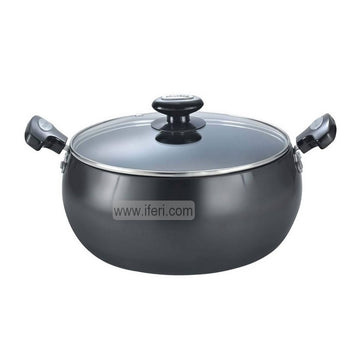 24cm Prestige Hard Anodised Plus Sauce Pan with Glass Lid PG30496