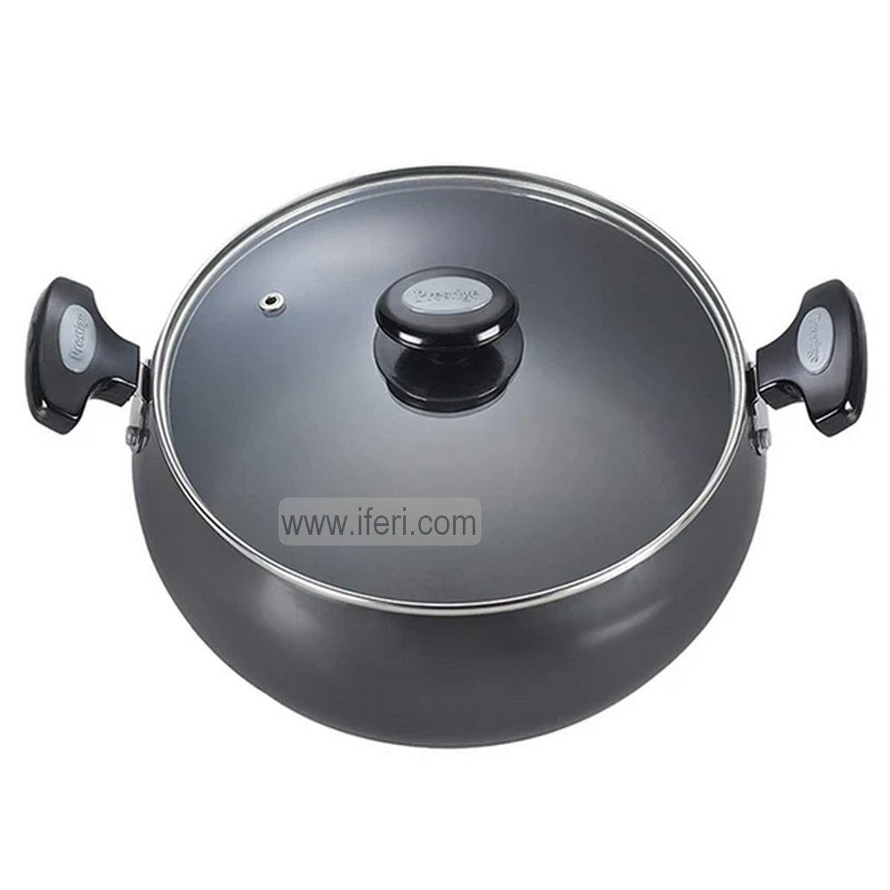 24cm Prestige Hard Anodised Plus Sauce Pan with Glass Lid PG30496
