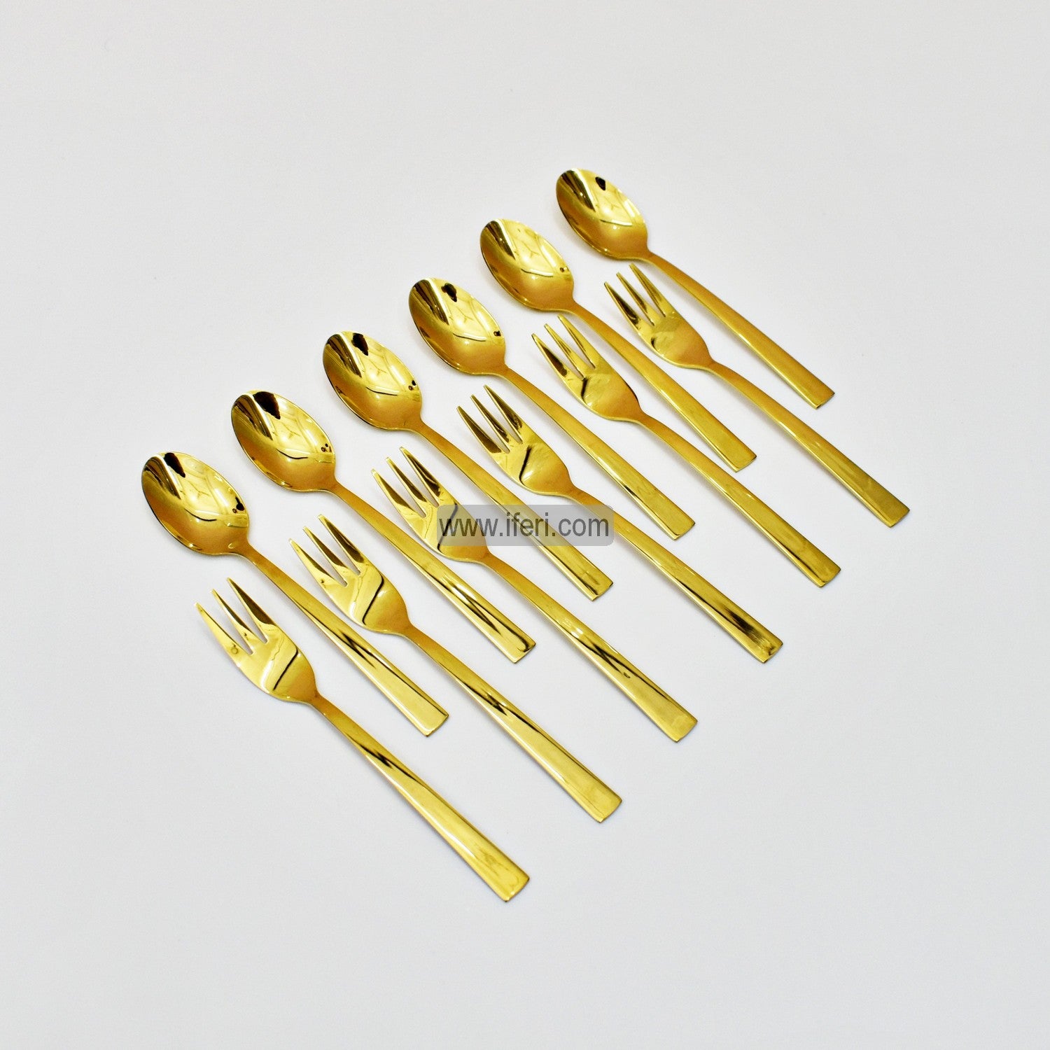 12 Pcs Stainless Steel Tea Spoon & Fork Set TB1220