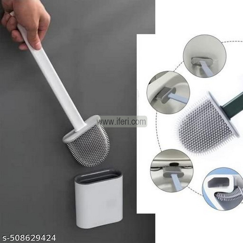 Silicone Flexible Toilet Brush, Commode Brush with Wall Mounted Holder AnZ006