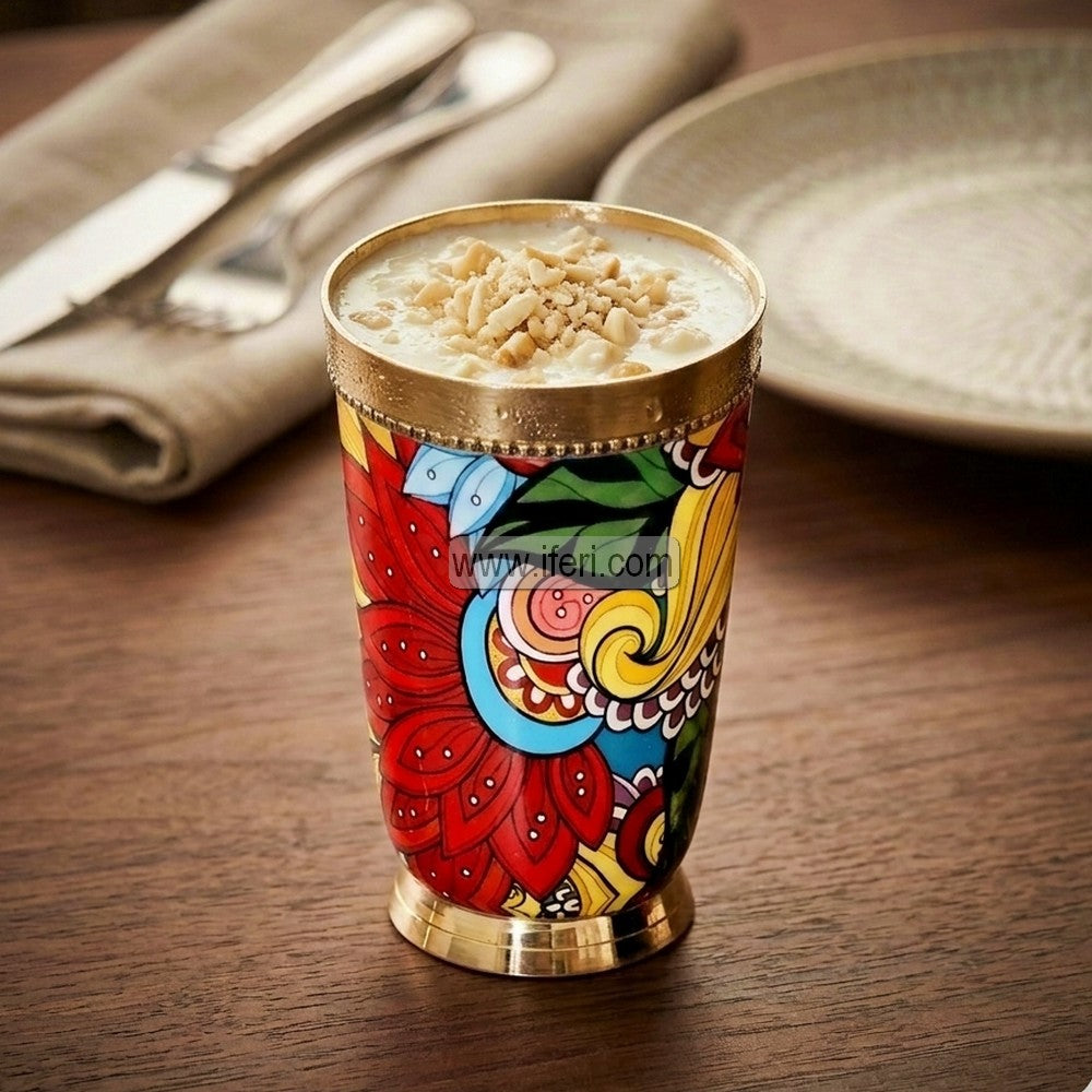 1 Pcs Premium Minakari Brass Water Juice Glass HBT006