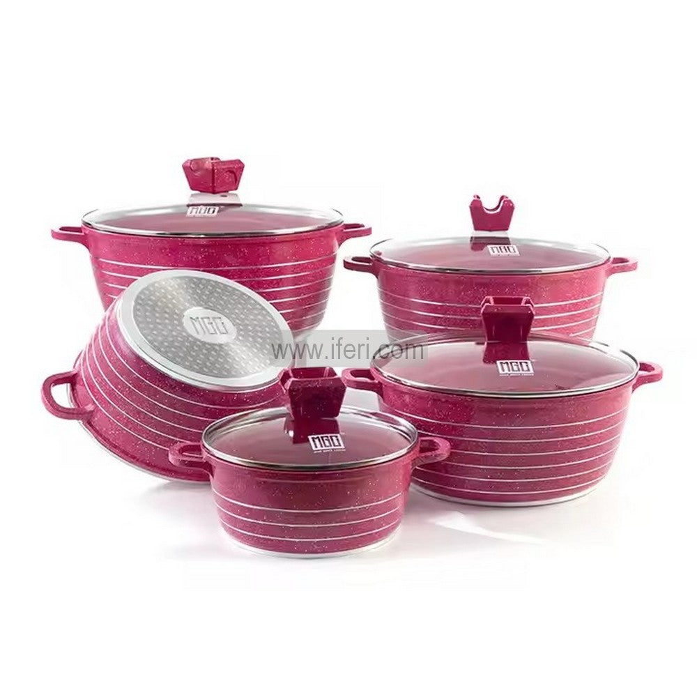 10 Pcs MGC Non Stick Ceramic Coating Cookware Set MN0075
