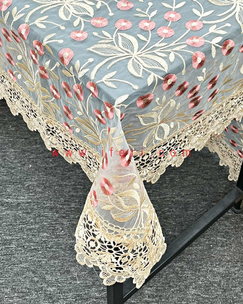 Luxury Embroidered Lace Tablecloth RJ15022