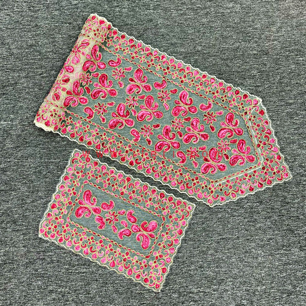 7 Pcs Embroidered Table Mat with Runner Set RJ15001