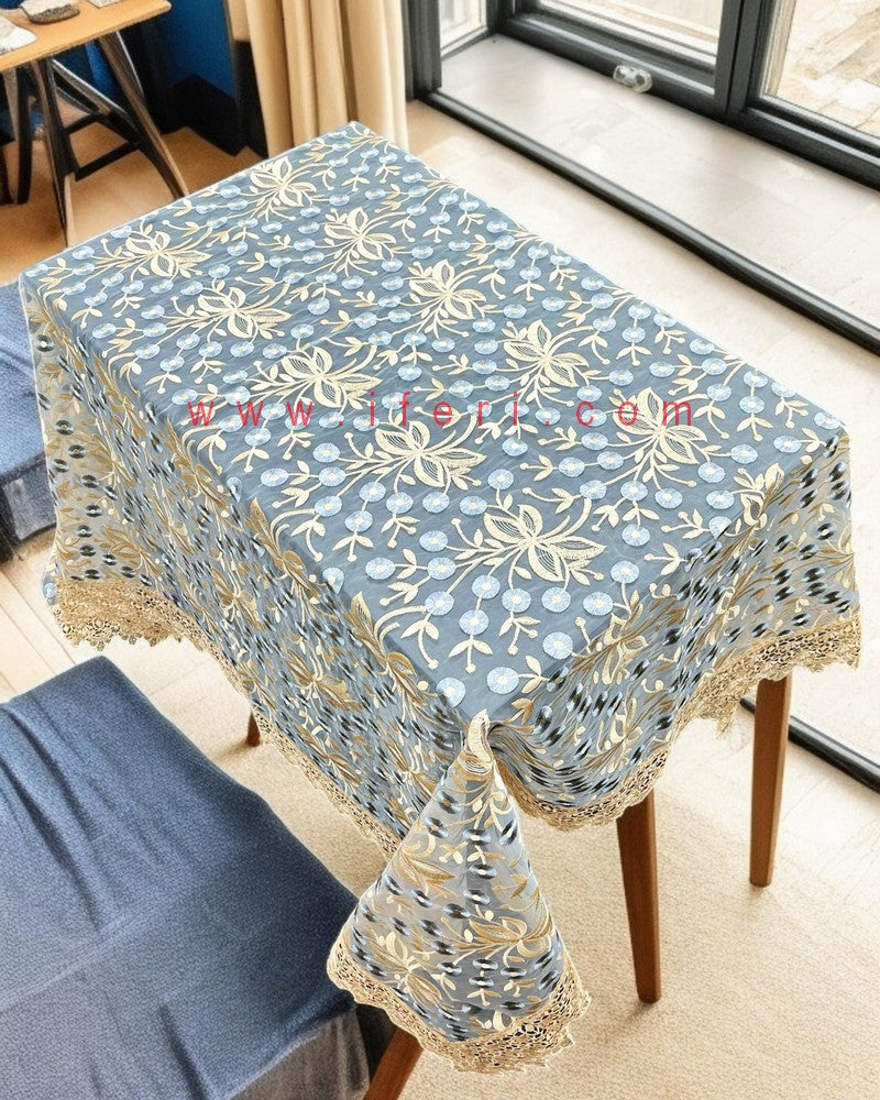 Luxury Embroidered Lace Tablecloth RJ15023