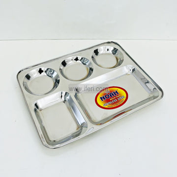 5 Compartment Stainless Steel Divided Thali / Food Plate BCG3500