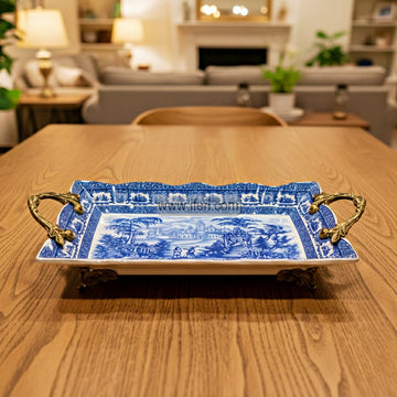 15 Inch Exclusive Ceramic Serving Tray RY3506