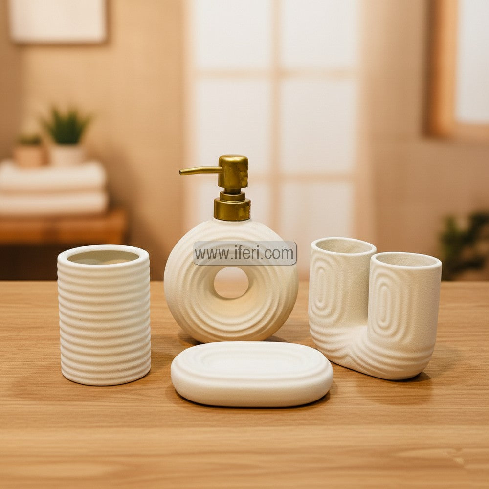 4 Pcs Ceramic Bathroom Soap Dispenser Set RY3517