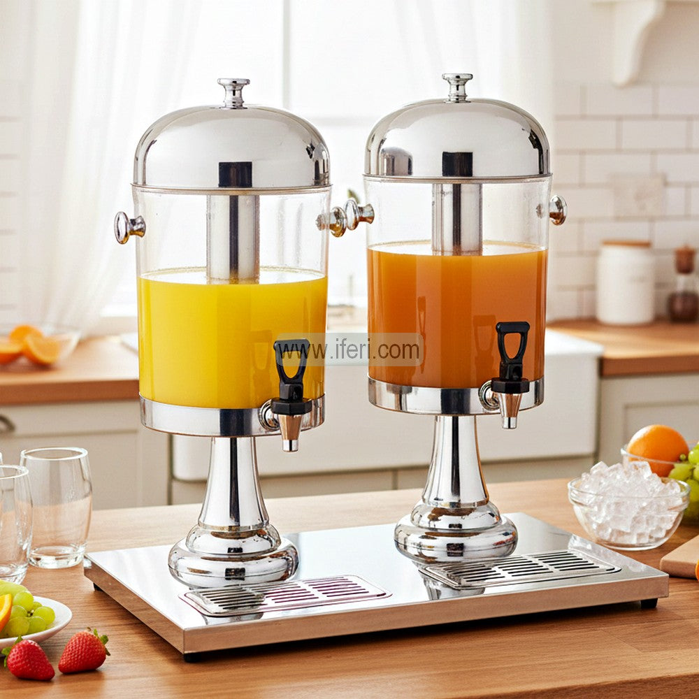 16 Liter Excusive Acrylic Double Juice Dispenser with Ice Tube UNQ0517