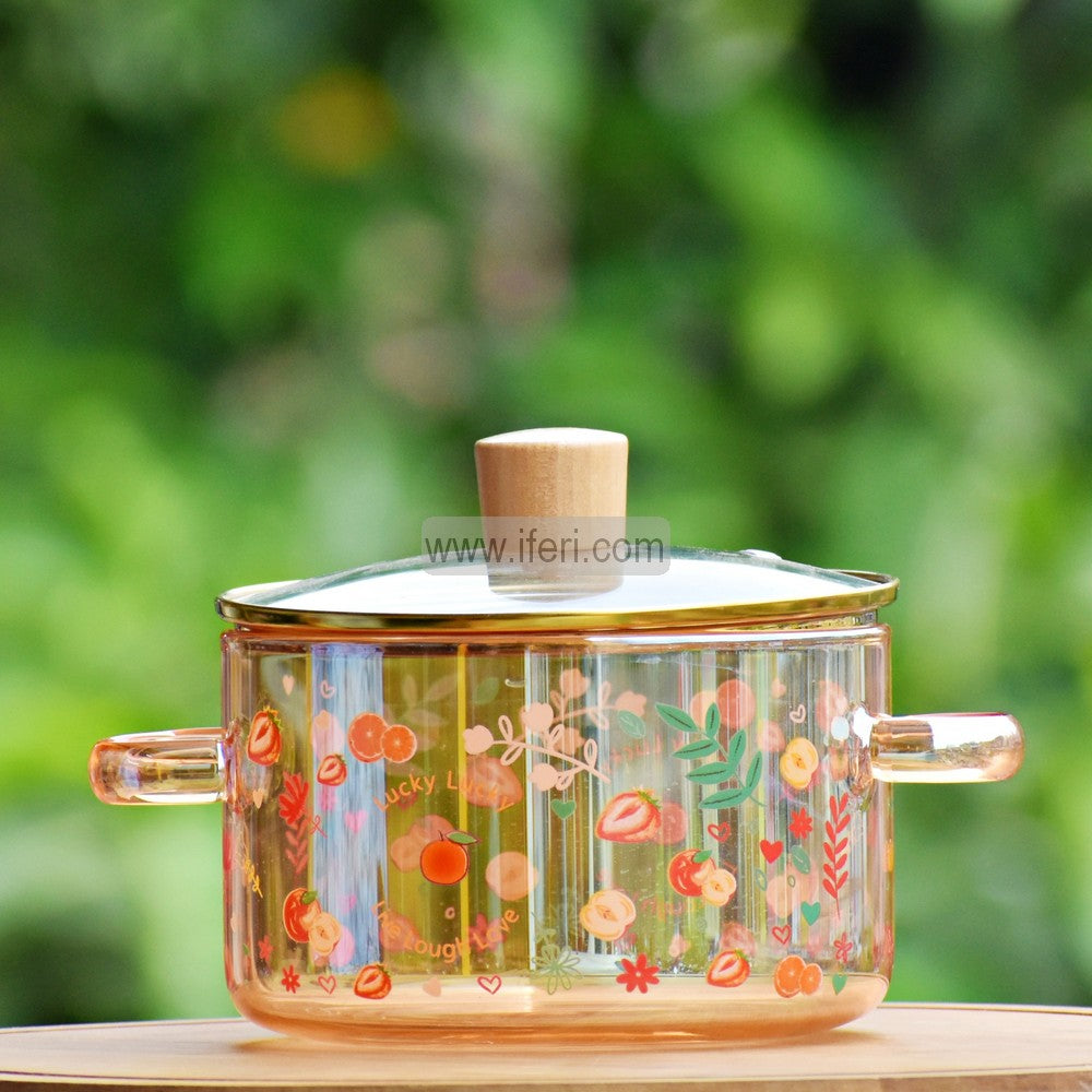 6.5 Inch Heat Resistant Borosilicate Glass Cooking Pot TB1518
