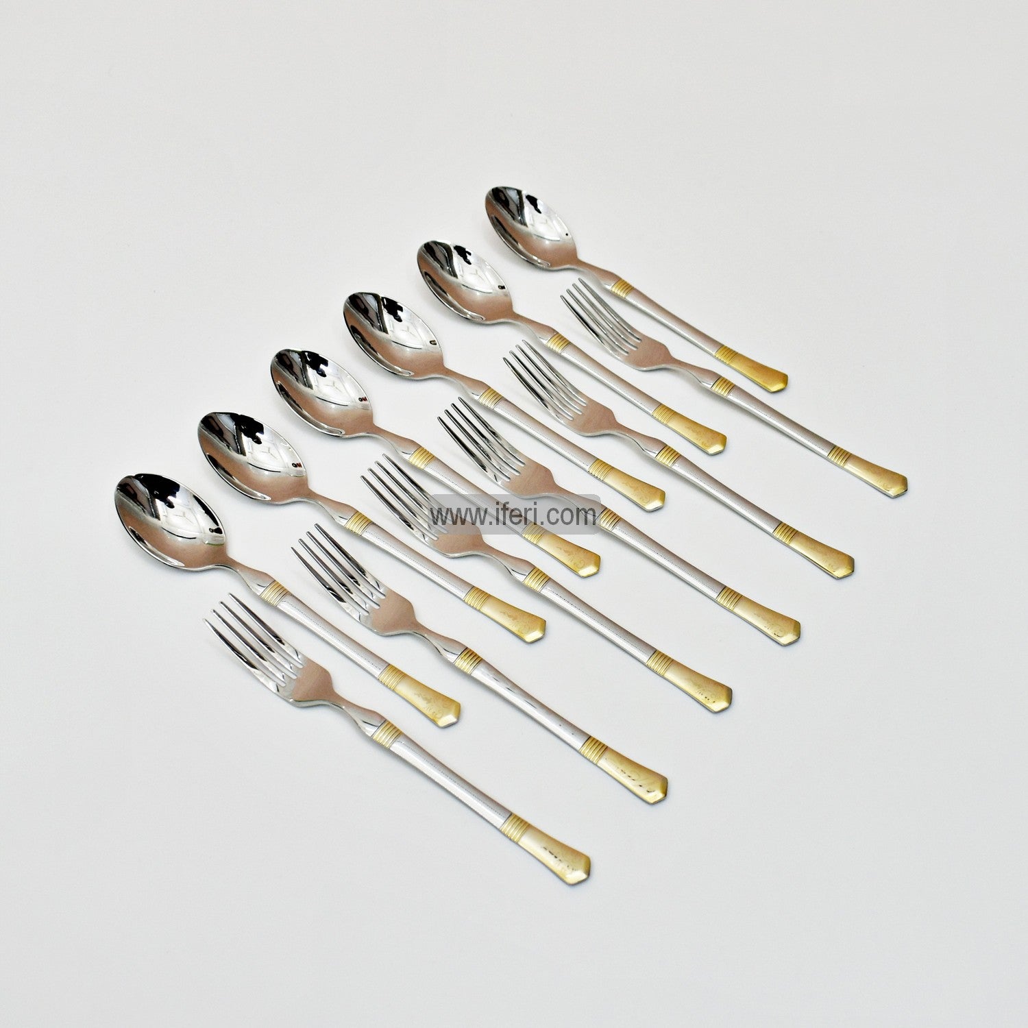 12 Pcs Stainless Steel Tea Spoon & Fork Set TB1222