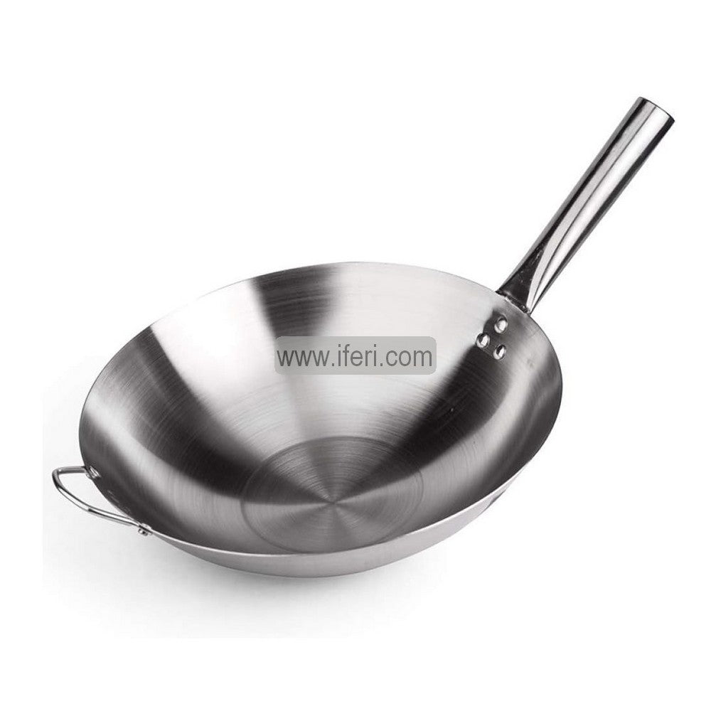 26cm Stainless Steel Cooking Karai With Handle DL6790