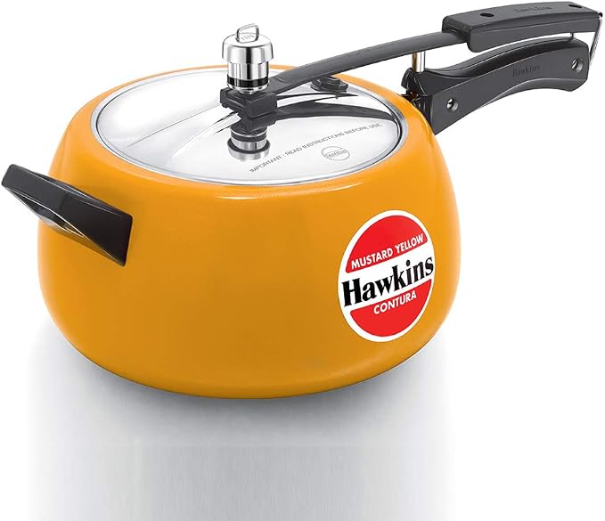 5 Litre Original Hawkins Contura Yellow Pressure Cooker CK1212
