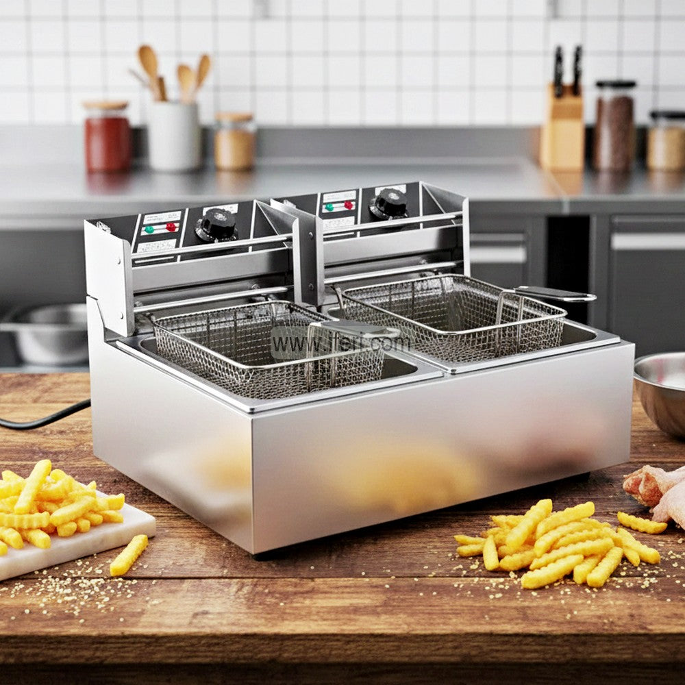 12 Liter Double Electric Deep Fryer UNQ0533