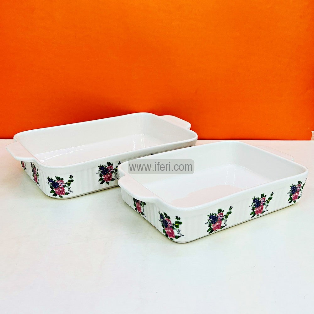 2 Pcs Ceramic Casserole Dish / Deep Tray FT1553