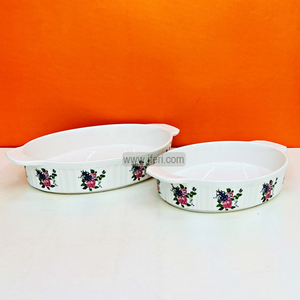 2 Pcs Ceramic Casserole Dish / Deep Tray FT1554