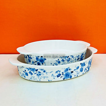 2 Pcs Ceramic Casserole Dish / Deep Tray FT1555