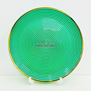 1 Pcs Luxury Golden Rim Glass Rice Serving Dish / Serving Plate TB1563