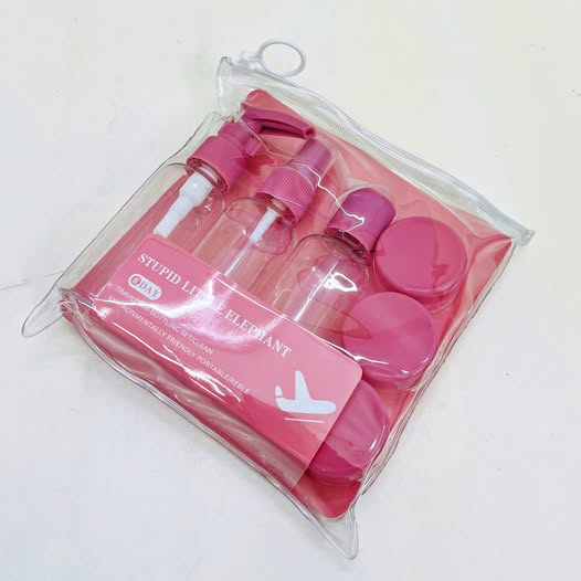6 Pcs Travel Cosmetics Container Set with Leak Proof Zip Bag SP1176