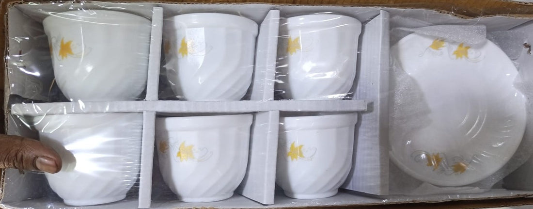 6 Pcs Pyrex Tea Cup & Saucer Set CGA0569