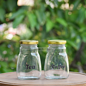 2 Pcs Glass Tea & Coffee Storage Jar Set CK1574