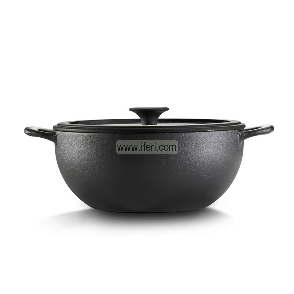 24cm  Tramontina Titanex Cast Iron Cookware, Kadai with Lid ALM6921