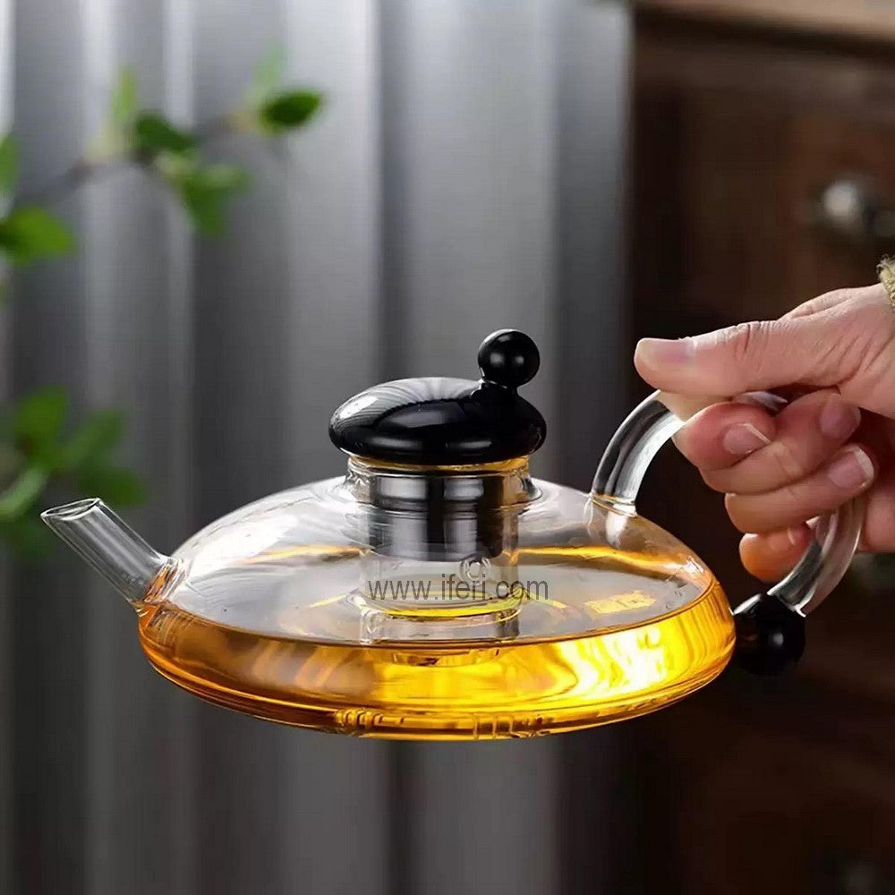 5.8 Inch Borosilicate Glass Tea Pot with Glass Infuser ALV0194