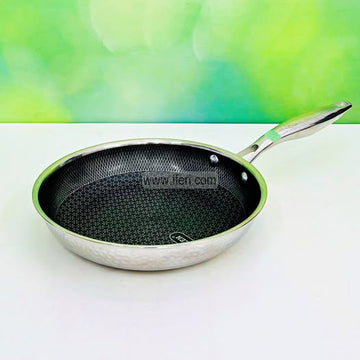 22cm Uncoated Honeycomb Design Stainless Steel Non-Stick Roti Tawa / Dosa Pan RY3172