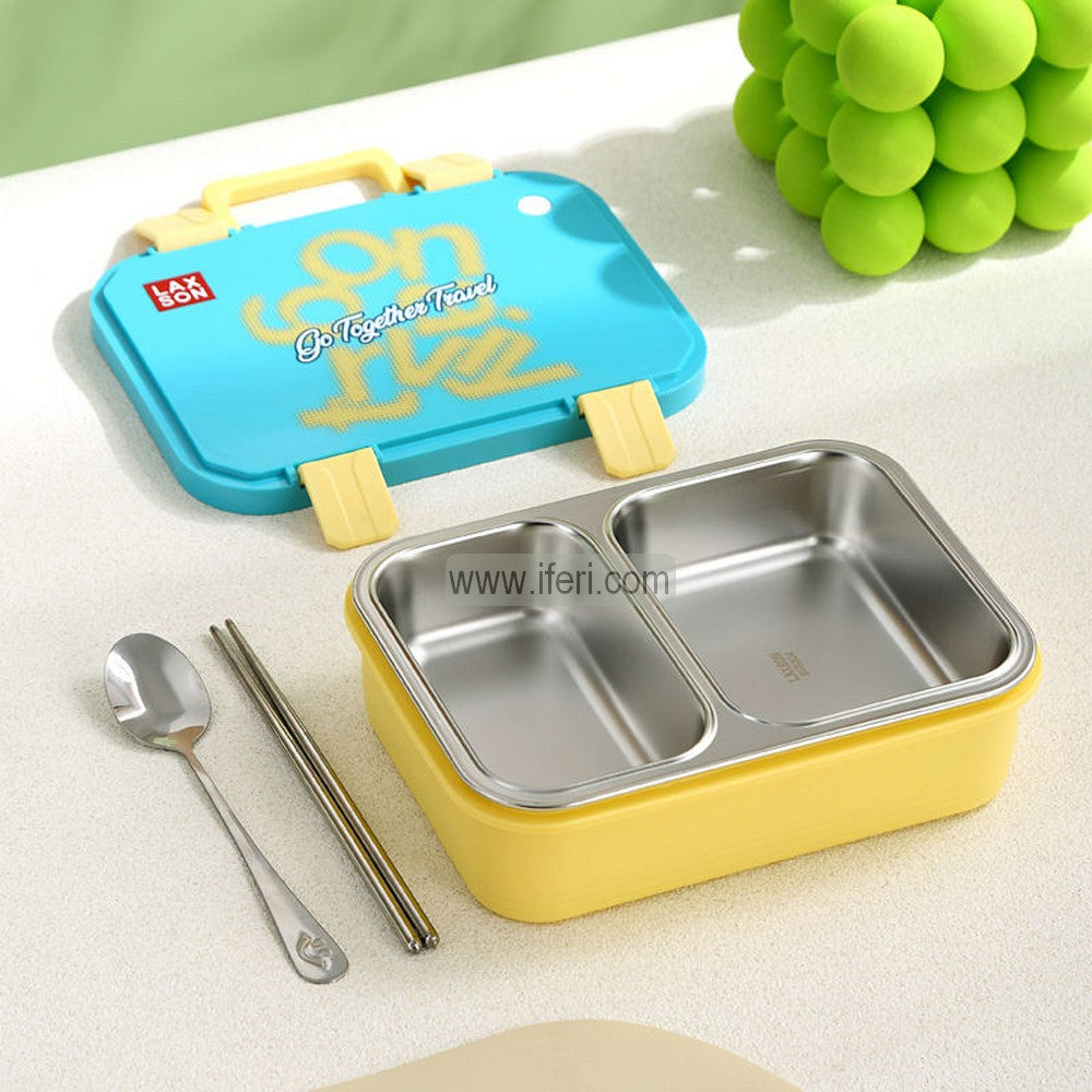 2 Part Airtight Stainless Steel Tiffin Box Food Container with Spoon MT597