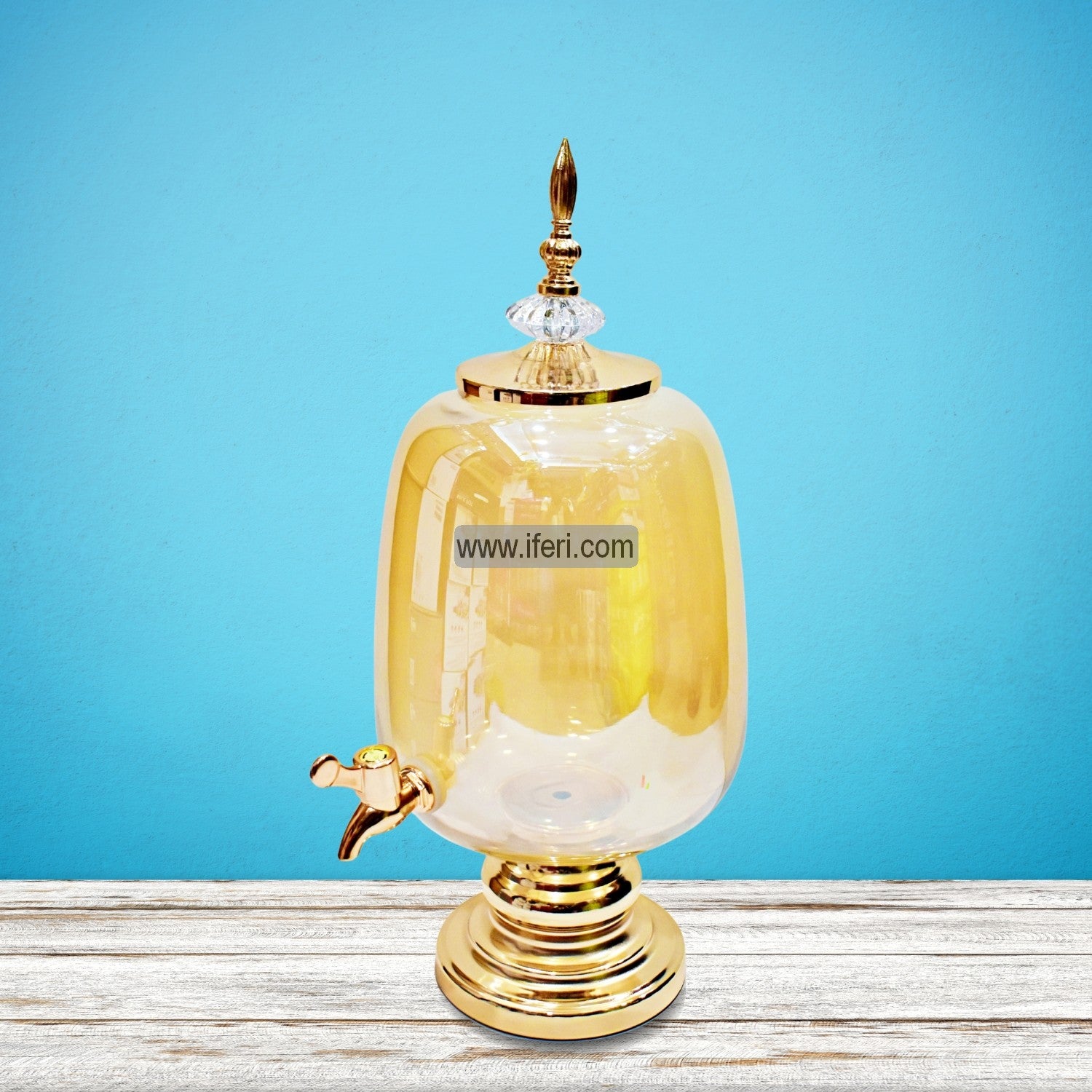 18.5 Inch Golden Glass Juice Dispenser FT0102